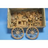 A BOX OF WOODEN MECCANO (5674)