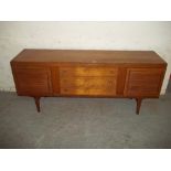 A RETRO TEAK SIDEBOARD WITH SOME SLIGHT COSMETIC DAMAGE INCLUDING TO CORNERS