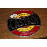 ***AN ALUMINIUM CASTROL PLAQUE**