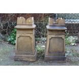 A PAIR OF LARGE CHIMNEY TOPPERS MARKED 'H DOULTON & Co 94'