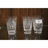 A COLLECTION OF SIX CUT GLASS DRINKING GLASSES (4+2)