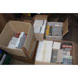 FIVE BOXES OF ELECTRICAL ITEMS TO INCLUDE SWITCH AND SOCKET BOXES ETC