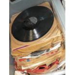 A BOX OF 78 RPM RECORDS TO INCLUDE THE CHORDETTES