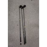 A 1/2 SET 3, 5 AND 7 LYNX BLACK CAT GOLF CLUBS - DRIVERS WITH GRAPHITE SHAFTS