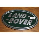 ***AN ALUMINIUM LAND ROVER PLAQUE**