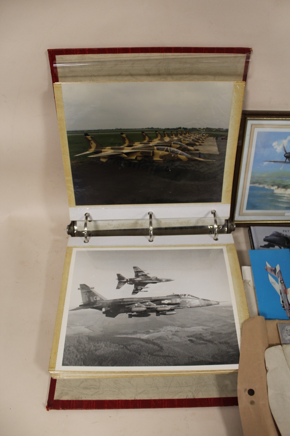 A SMALL TRAY AND ALBUM OF AVIATION RELATED EPHEMERA - Image 2 of 3
