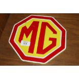 ***AN MG CAR WALL PLAQUE**