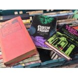 A TRAY OF HARDBACK VINTAGE HORROR BOOKS TO INCLUDE 'A CENTURY OF HORROR' (TRAY NOT INCLUDED)