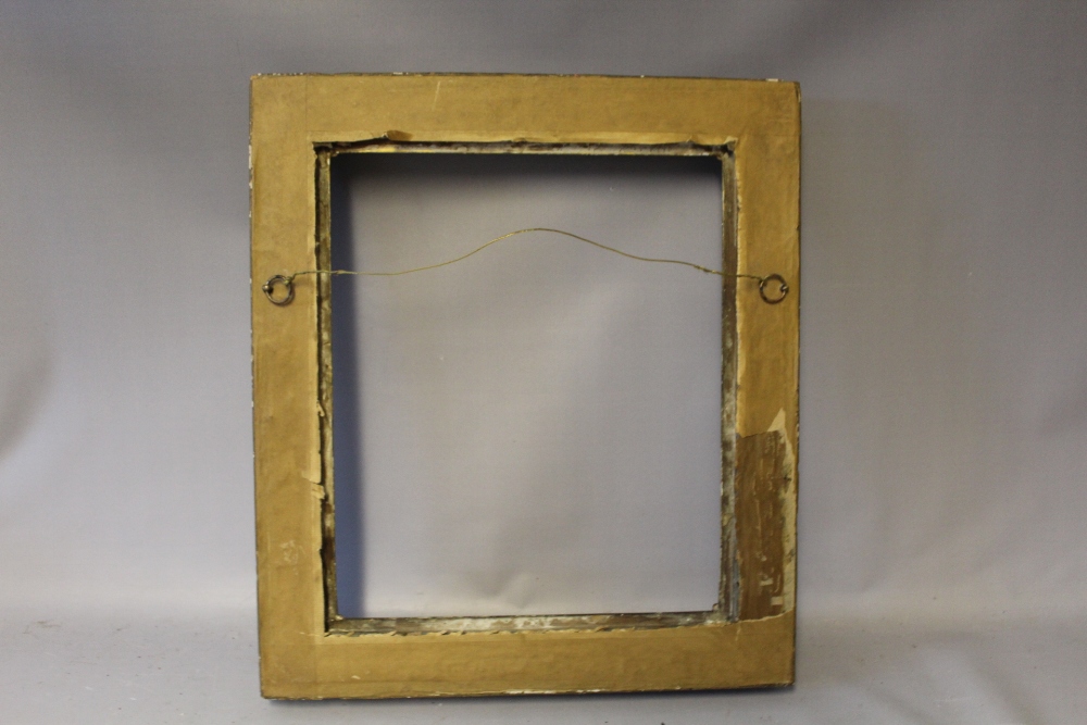 A NINETEENTH CENTURY GOLD FRAME, with corner embellishments, width of frame 7 cm, rebate 44 x 37 cm - Image 6 of 6