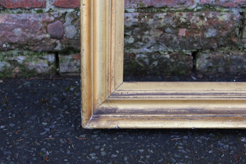 A 19TH CENTURY PLAIN GOLD FRAME, frame W 6.5 cm rebate 51 x 61 cm - Image 5 of 6