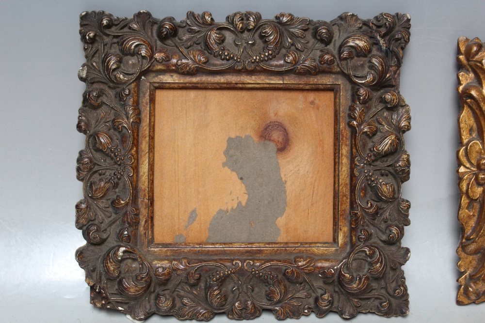 TWO 19TH CENTURY DECORATIVE PORTRAIT MINIATURE FRAMES, frame W 5 cm & 2.5 cm, rebates 13.5 x 11 cm & - Image 2 of 5