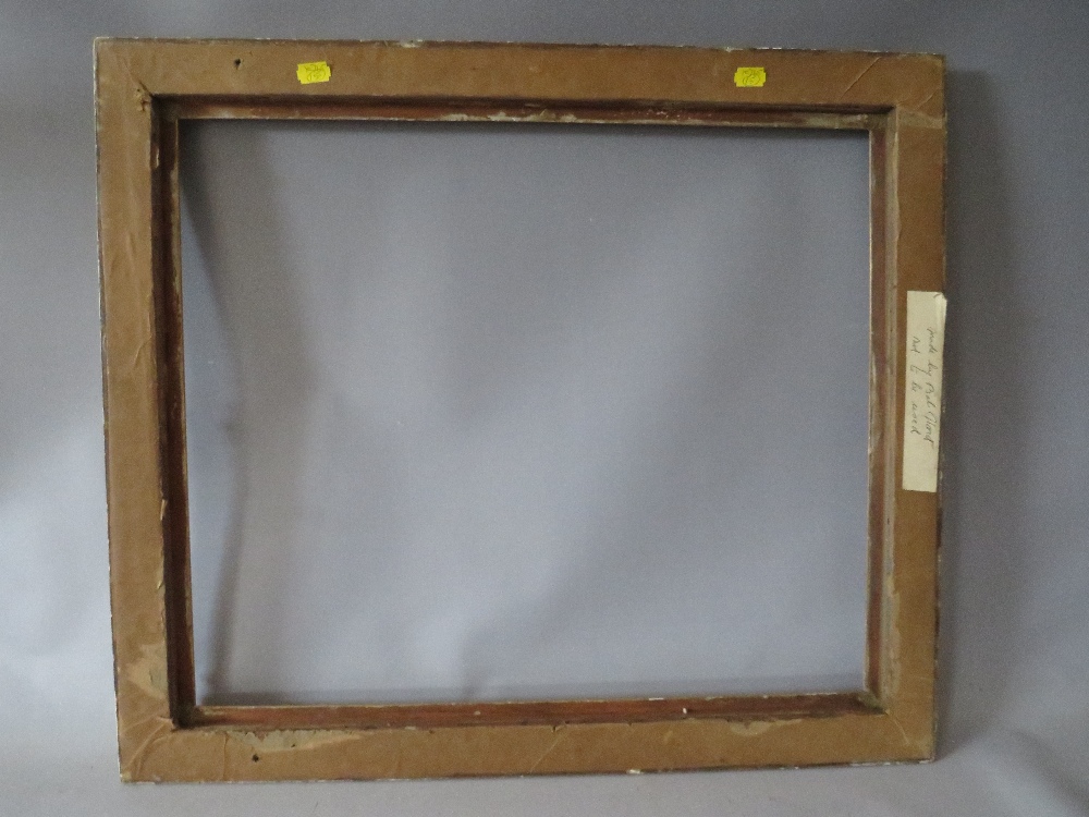 A 19TH CENTURY DECORATIVE GOLD WATERCOLOUR FRAME, with integral gold slip (some damages), frame W - Image 6 of 6