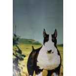 RAY RICHARDSON (b.1964). British contemporary, 'Wildwood', modernist study of a Bull Terrier,