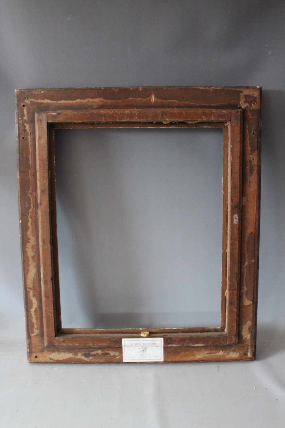 A 19TH CENTURY GOLD FRAME WITH INNER GOLD DECORATIVE SCROLLWORK, frame W 10 cm, rebate 57 x 47 cm - Image 6 of 6