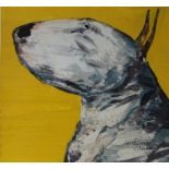 RAY RICHARDSON (b.1964). British contemporary, 'Sugar', modernist study of a Bull Terrier, limited