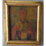 (XVIII-XIX). Continental school, a religious figure study, unsigned, oil on panel, framed, 17 x 14