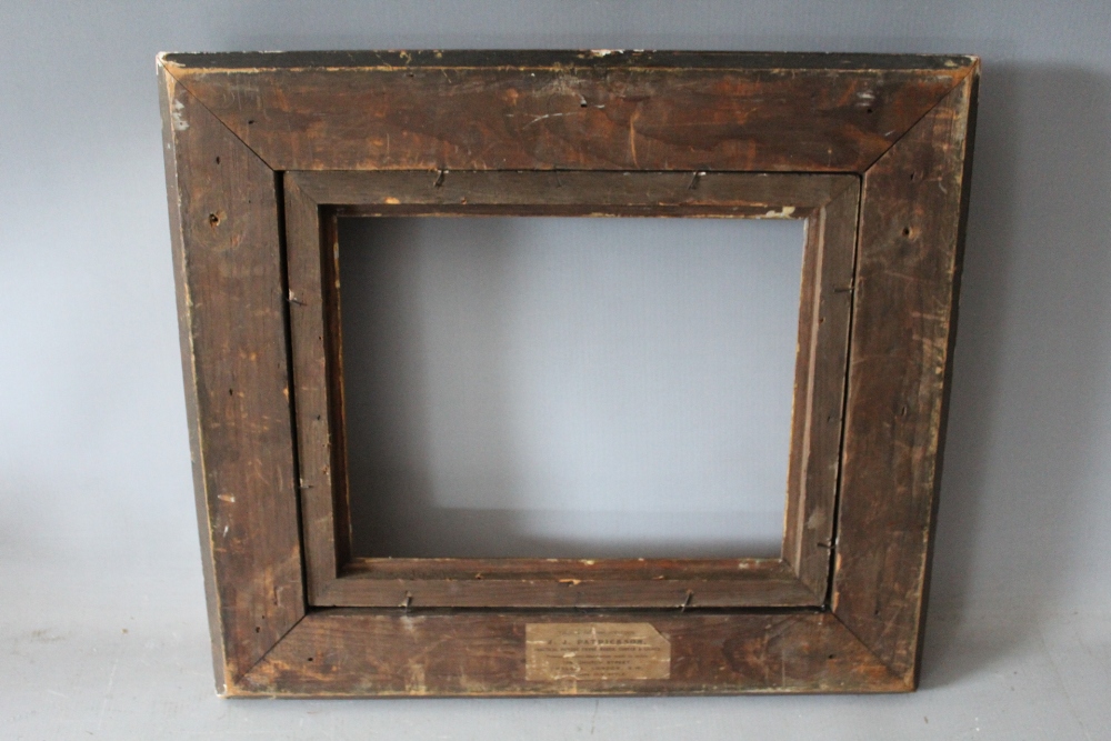 A 19TH CENTURY GOLD FRAME WITH GOLD SLIP, frame W 6.5 cm, slip rebate 21 x 26 cm, frame rebate 25 - Image 6 of 6