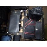 SEVEN TRAYS OF CAMERA CASES AND BINOCULARS CASES (TRAYS NOT INCLUDED)