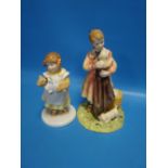 TWO ROYAL DOULTON FIGURINES 'AGE OF INNOCENCE AND WHAT'S THE MATTER'
