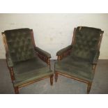 TWO EDWARDIAN STYLE BEDROOM CHAIRS