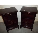 TWO STAG MINSTREL BEDSIDE CABINETS