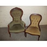 TWO MODERN BEDROOM / BOUDOIR CHAIRS