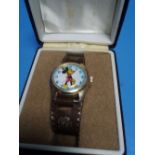 A VINTAGE BOXED MICKEY MOUSE WRIST WATCH