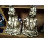 A PAIR OF GILT WALL MOUNTS