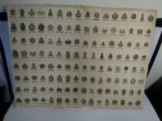 A MOUNTED BOARD OF TERRITORIAL BADGES