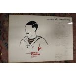 A GLAZED VINTAGE TROFEO MASTERS S.O.C CANNOTTIERI 5/10/80 ROWING INTEREST POSTER WITH SIGNATURES