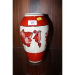 A VINTAGE POLISH HAND PAINTED VASE - H 26.5 CM