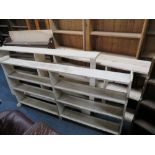 A QUANTITY OF ASSORTED OPEN BOOKCASES TO INCLUDE 19TH CENTURY EXAMPLES ALL A/F (9)