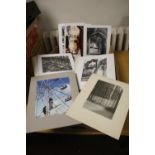 A QUANTITY OF MOUNTED EXHIBITION PHOTOGRAPHS, mixed subjects to include portraits, landscapes etc.