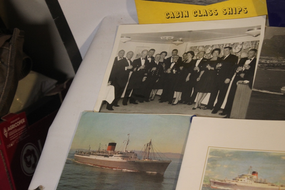 A QUANTITY OF EPHEMERA RELATING TO THE UNION-CASTLE SHIPPING LINE IN THE 1960S, including menus, - Image 3 of 5