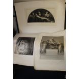 TWENTY SIX MOUNTED ENGRAVINGS, to include religious types by Bianchard, G. Zobe, etc