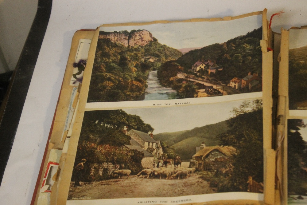 AN EDWARDIAN SCRAP BOOK CONTAINING A COLLECTION OF GREETINGS CARDS, to include various dated - Image 7 of 10