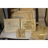 A QUANTITY OF ANTIQUE MAPS, mainly 19th century to include county maps by Moule, Archer,