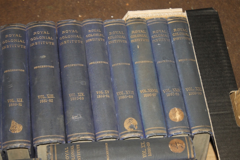 ROYAL COLONIAL INSTITUTION- TRANSACTIONS 1874-1909, 32 volumes, a runCondition Report:V - Image 3 of 4