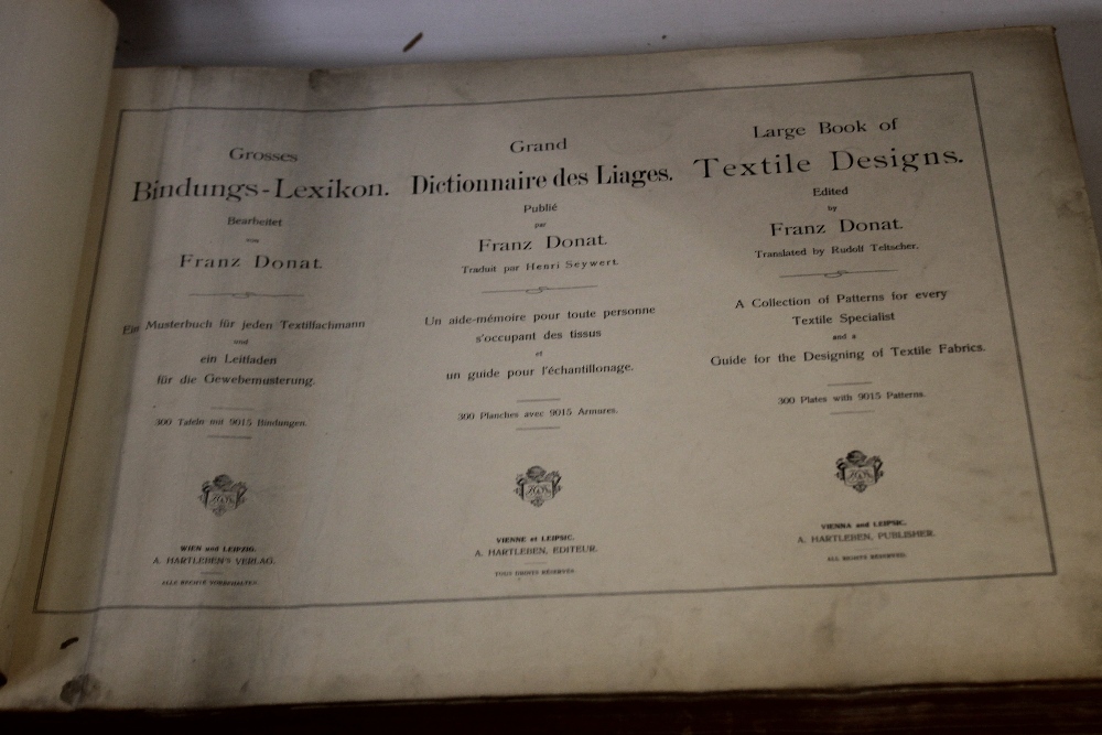 LARGE BOOK OF TEXTILE DESIGNS', edited by Franz Donat c.1910 - Image 2 of 5