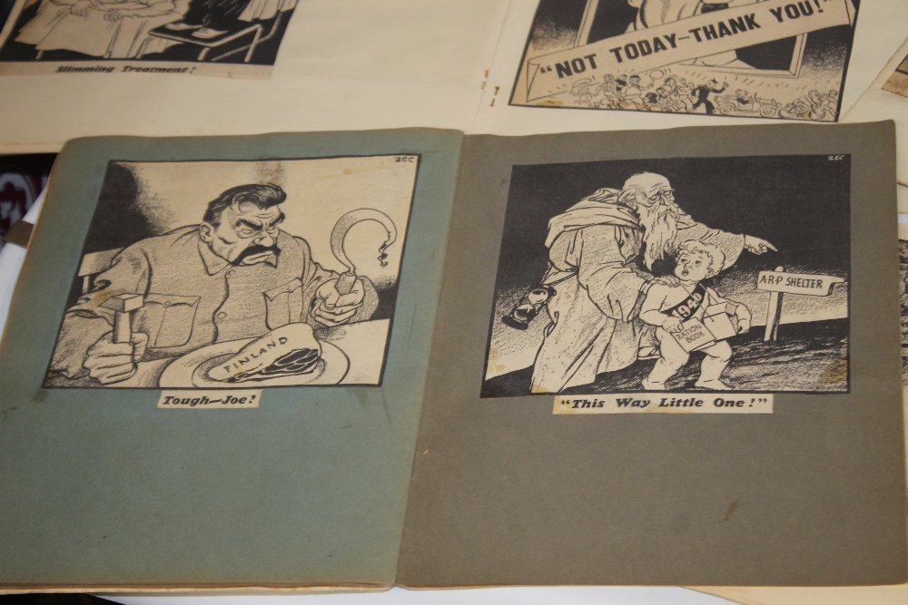 A COLLECTION OF FIVE ORIGINAL WORLD WAR TWO SCRAPBOOKS, mainly Russian and German interest newspaper - Image 3 of 5