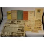 A COLLECTION OF EPHEMERA to include "Prince Edward's Farewell To The Nation, Broadcast Dec. 11th