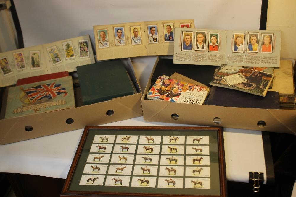 A FRAMED SET OF "PLAYERS CIGARETTES, DERBY AND GRAND NATIONAL WINNERS