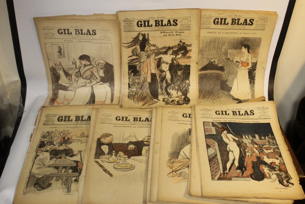 GIL BLAS, ILLUSTRE HEBDOMADAIRE 50+ COPIES, various dates 1894 - 1897