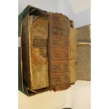 THREE ANTIQUARIAN BIBLES A/F, comprising Rev. John Hewlett, Vols. I and III, and David Davidson - '