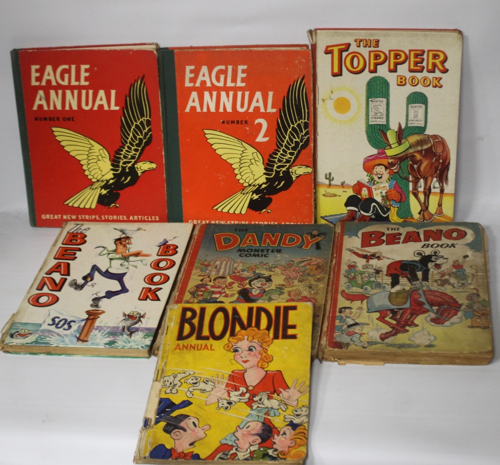 VINTAGE ANNUALS to include 'The Dandy Monster Comic' 1950, 'The Beano Book' 1951, 'The Beano Book'