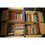 FOUR BOXES OF MISCELLANEOUS BOOKS to include Antiquarian books, classic novels etc.