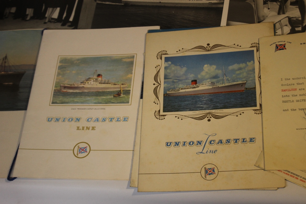 A QUANTITY OF EPHEMERA RELATING TO THE UNION-CASTLE SHIPPING LINE IN THE 1960S, including menus, - Image 4 of 5