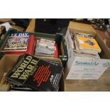 THREE BOXES OF WORLD WAR II BOOKS AND MAGAZINES