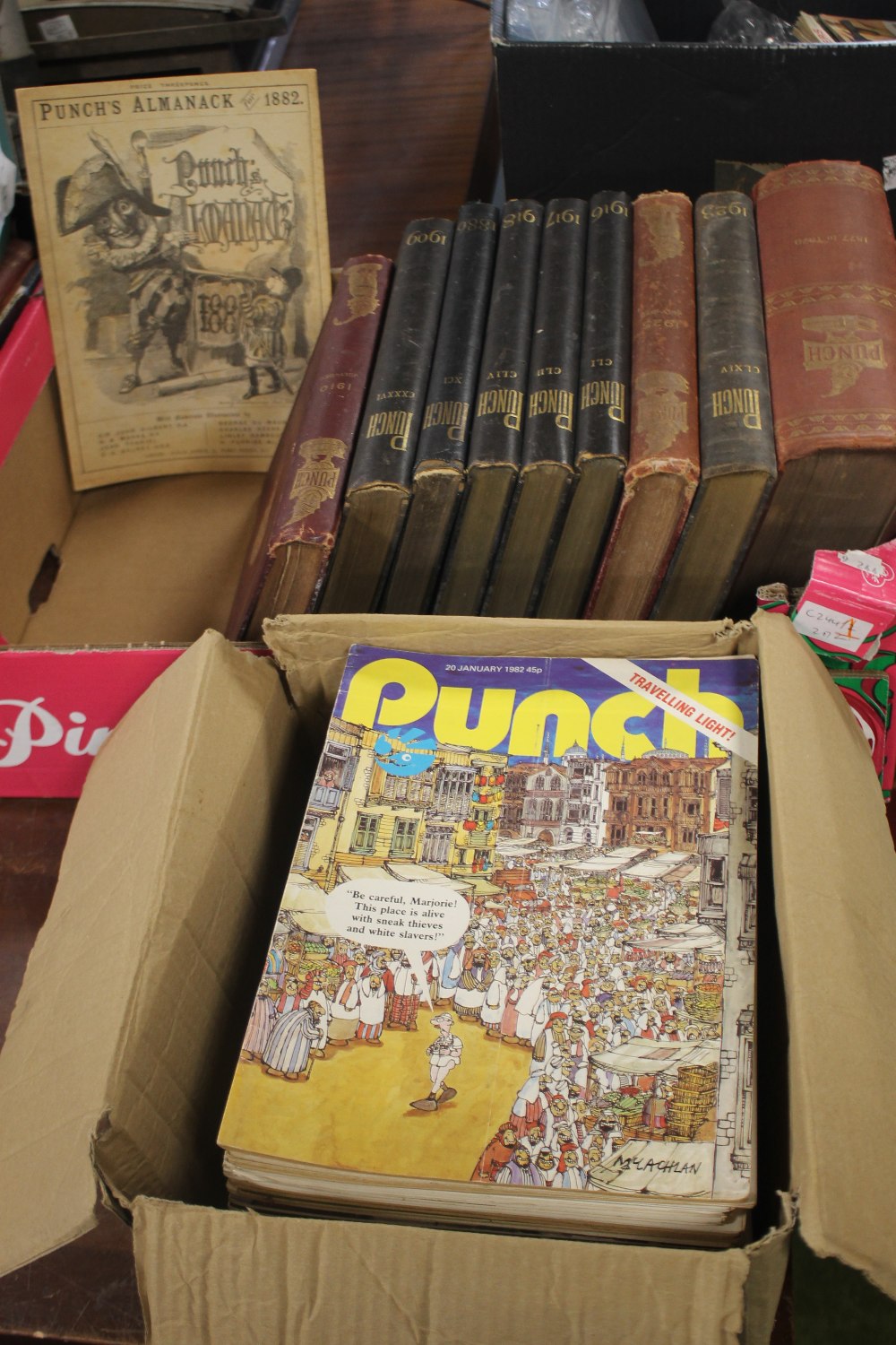 PUNCH MAGAZINES, BOTH BOUND AND LOOSE, bound copies covering the years 1877 - 1910, loose copies