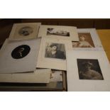 A FOLIO OF VICTORIAN AND LATER PHOTOGRAPHS to include a 1954 80th birthday portrait of Sir Winston